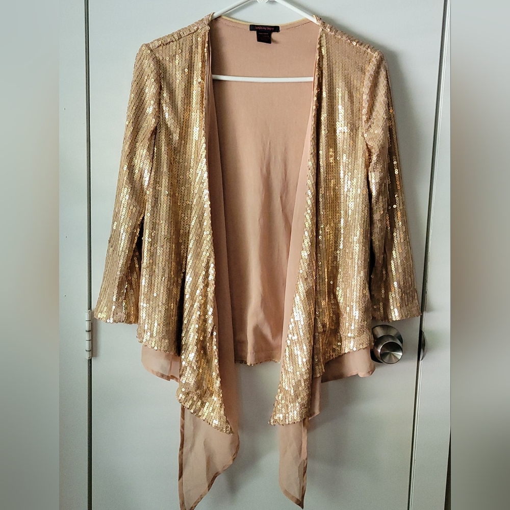 Gold Sequin Cardigan